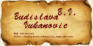 Budislava Vukanović vizit kartica